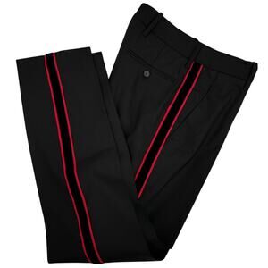 Calvin Klein 205W39NYC Raf Simons Black Trousers Pants Velvet Stripe Size 2 NEW